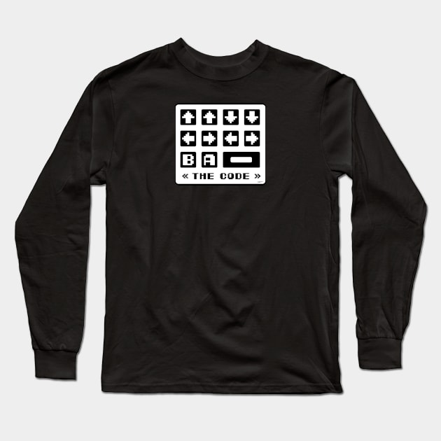 contra code (white/black) Long Sleeve T-Shirt by bald artist designs